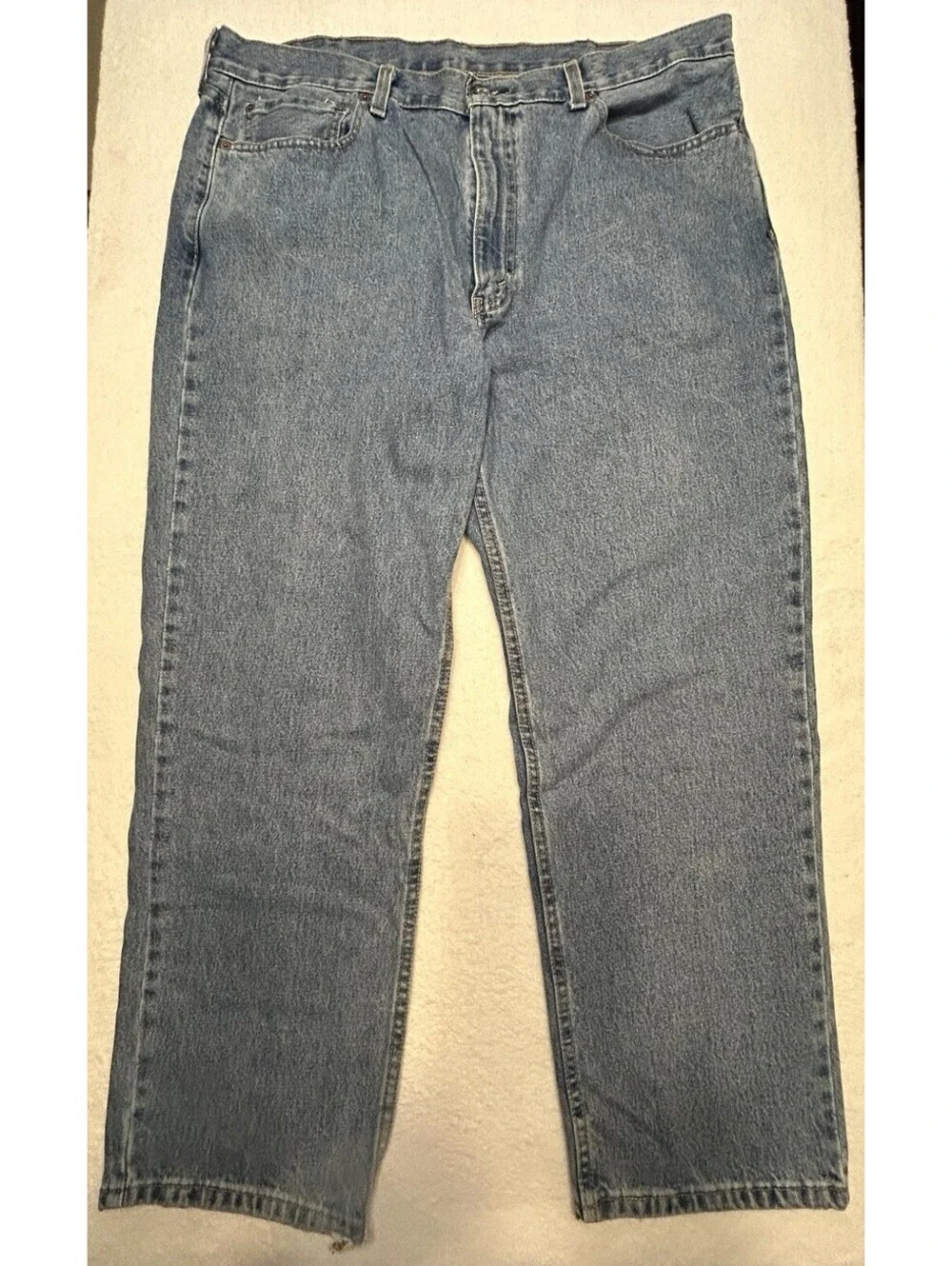 Levi Strauss Men' 550 Jeans 40/30 Blue Cotton Relaxed Fit Denim Straight Leg